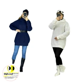 بافت یقه شل زنانه قواره دار