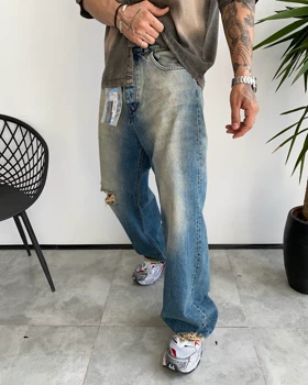 شلوار فول بگ کثیفشور زانو زاپ BALENCIAGA