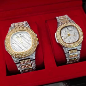 ساعت مچی ست پتک فیلیپ Patek Philippe 6005 فول نگین تاریخ دار