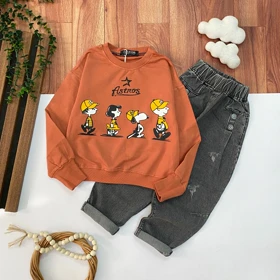 بلوز و شلوار لی مدل اسنوپی