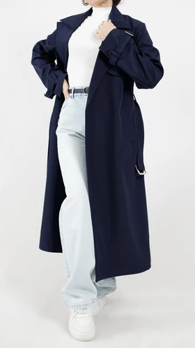 بارانی بلند آستر دار سانتانا مدل بیسیک