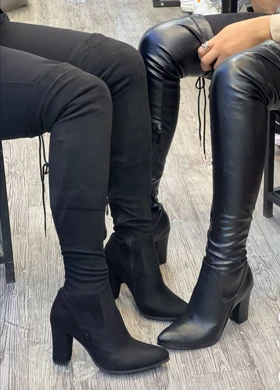 بوت بلند زنانه در دو جنس و دو مدل پاشنه
