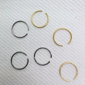 پیرسینگ فیک (Fake) مدل «حلقه طلایی» | بدون نیاز به سوراخ (فروش تکی)