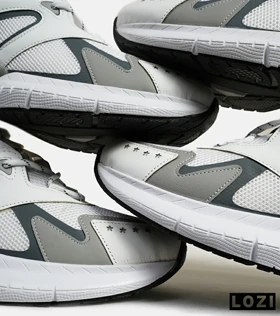 کفش کتانی سفید طوسی AMIRI Bone Runner