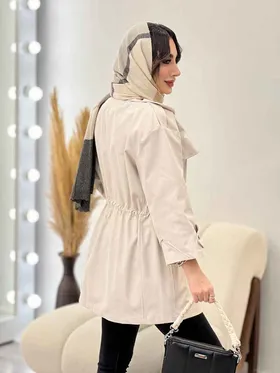 بارانی کمرگت چهارجیب پیله