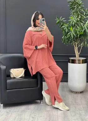 ست مانتو و شلوار کراش
