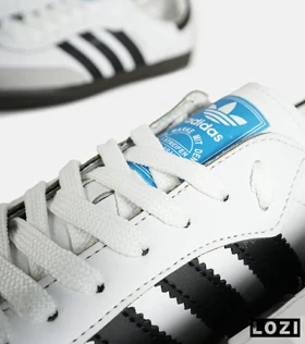 کفش کتانی مردانه و زنانه سفید مشکی ADIDAS Samba