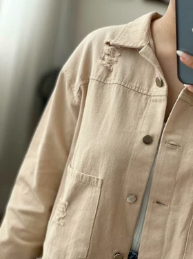 کت کتان زاپ‌دار کد 3147