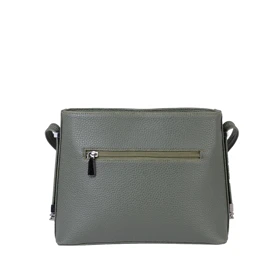 کیف دوشی چرم زنانه سبز یشمی026