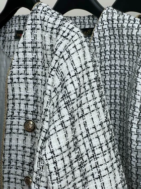 کت شانل بافت لمه دار کد 3172