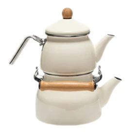 ست کتری و قوری شاهین مدل KRM-PRL گنجایش کتری 2.1 لیتر گنجایش قوری 1.1 لیتر