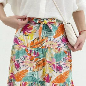 دامن زنانه طرحدار طبقه‌ای