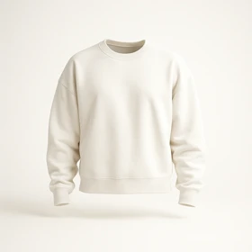 دورس سه‌نخ پنبه خارخورده مدل BASIC سفید — گرم، نرم و باکیفیت برای روزمره