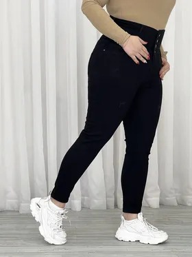 شلوار جین زنانه مدل گنی مشکی کد100066B