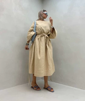 پیراهن بلند لینن