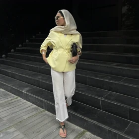 کت لینن لیمویی