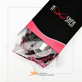 ست سرخابی بدن نما تورگاز برند نوشه پوش