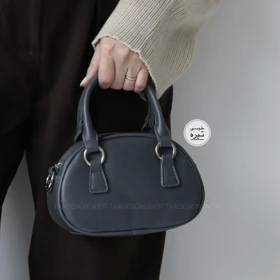 کیف زنانه دوشی - دستی مدل دلنا (طوسی تیره)