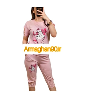 تیشرت شلوارک شناسه 12178 Love T-shirt shorts