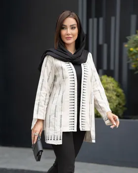 مانتو لینن گلدوزی دخترانه کد 1254
