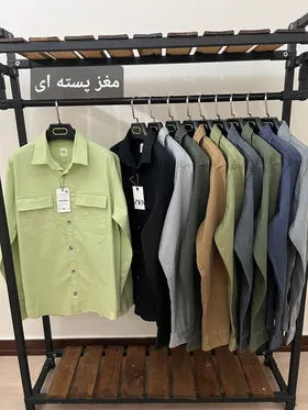 پیراهن آستین بلند کتان دوجیب 2484