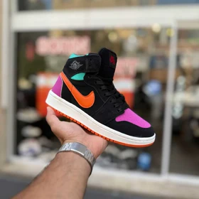 کتانی نایک جردن 1 ساق‌دار مشکی رنگی کد 6696