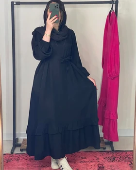 پیراهن بلند ساده، جنس کرسپو نخی