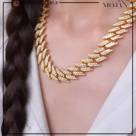 گردنبندفول نگین طلایی دخترانه کد121