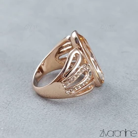 انگشتر زنانه نگین‌دار وینویز رزگلد 30110