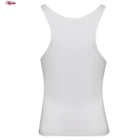 کراپ تاپ زنانه مدل بند سیلیکونی پددار سفید کد 4980