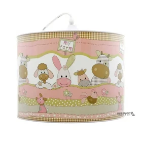 لوستر آباژور و ساعت طرح پیتر صورتی KIMKIM