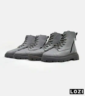 نیم بوت چرمی مردانه طوسی Timberland