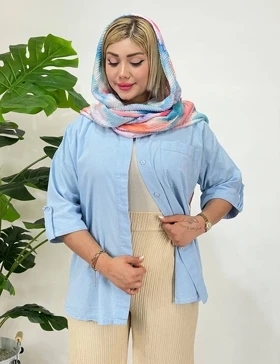 شومیز پشت دکمه ارغوان کد : sh1014