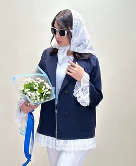 مانتو آستین گیپور