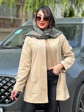 پالتو کتی جلو برش‌دار