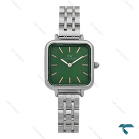 ساعت زنانه دنیل ولینگتون مربعی سیلور صفحه سبز DW-8930-L