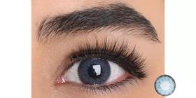 لنز رنگی فصلی سولکو کوینز توینز Soleko Queens Twins (Light Blue (آبی روشن دورمشکی))