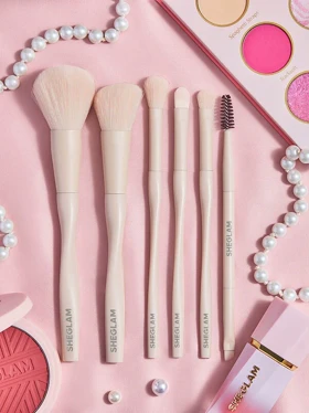 ست براش صورت و چشم مدل پرو کور شیگلم رنگ بژ sheglam Pro Core Brush Kit