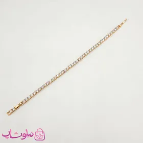 دستبند دخترانه ژوپینگ مدل تنیسی با نگین سفید