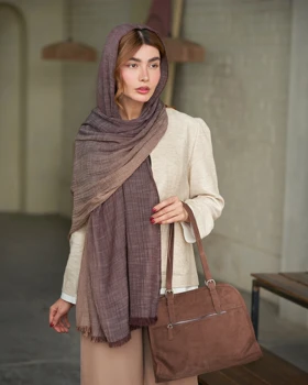 شال سنگشور دورنگ 20701 (قهوه ای)