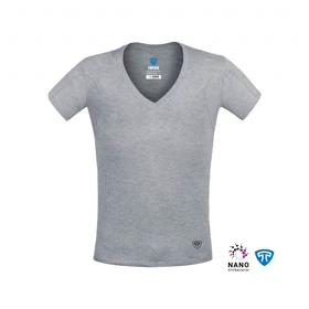 زیرپوش نانو آنتی باکتریال ضد تعریق یقه هفت باز مردانه ملانژ