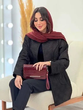 مانتو ژاکارد طرح دار عسل