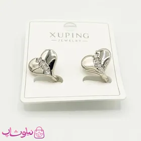 گوشواره ژوپینگ مدل قلب شکسته سیلور 791-1