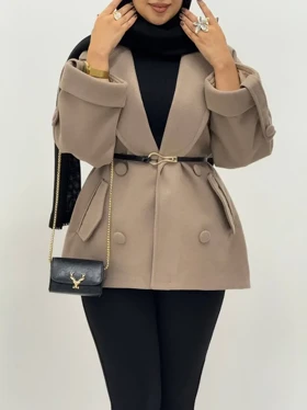 3806-پالتو آستردار آهو