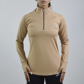 استرج نیم زیپ زنانه نایک مدل SRN-2B1286 کرم