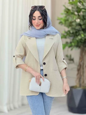 مانتو دو دکمه آینور
