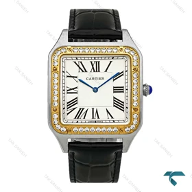 ساعت کارتیه سانتوس دومونت مردانه دورنگین دو رنگ طلایی Cartier-8882-G