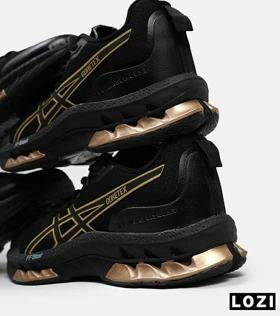 کفش کتانی مردانه مشکی طلایی ASICS GORETEX