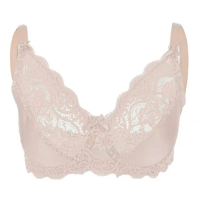 سوتین زنانه لین مدل توری استرج کرم کد 4680-614