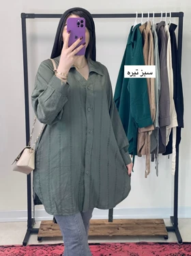 مانتو قواره دار و جلو دکمه دار